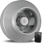 Vortex VTX800-D 739 CFM 8" Inline Fan with Dial-A-Temp